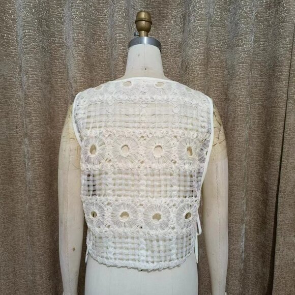 ANTHROPOLOGIE: NWOT Crochet Cover Top - Picture 4 of 5